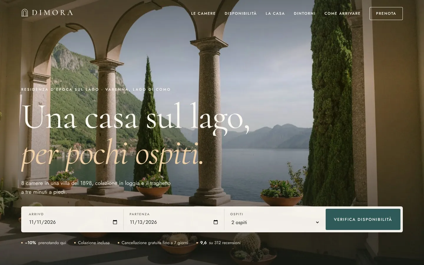 Anteprima del sito Dimora