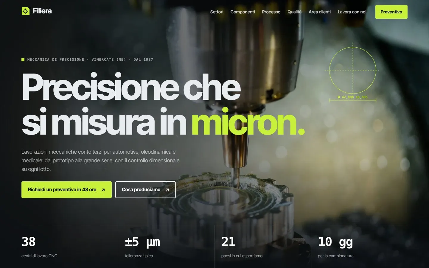 Anteprima del sito Filiera