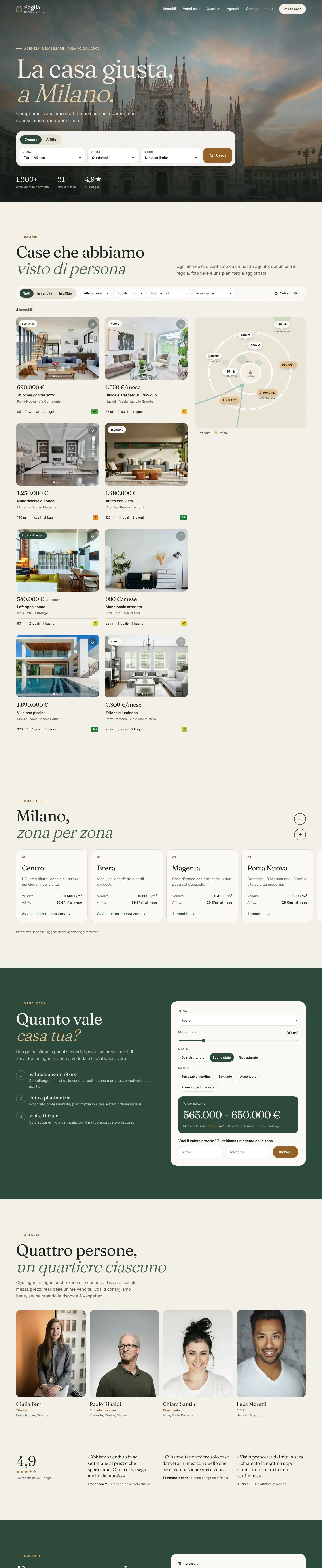 Pagina del sito Soglia