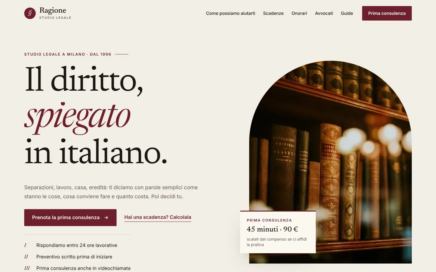 Anteprima del sito Ragione